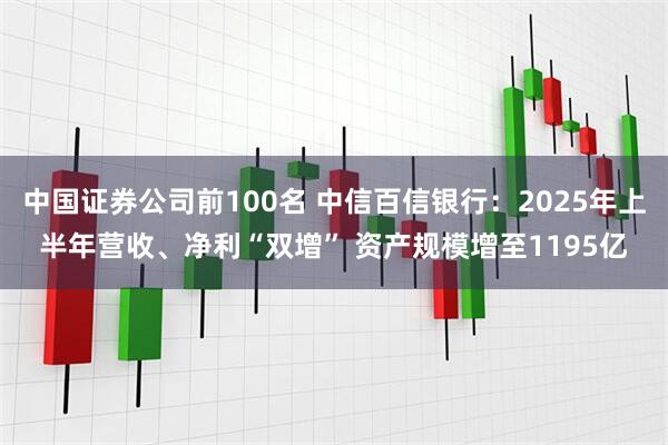 中国证券公司前100名 中信百信银行：2025年上半年营收、净利“双增” 资产规模增至1195亿