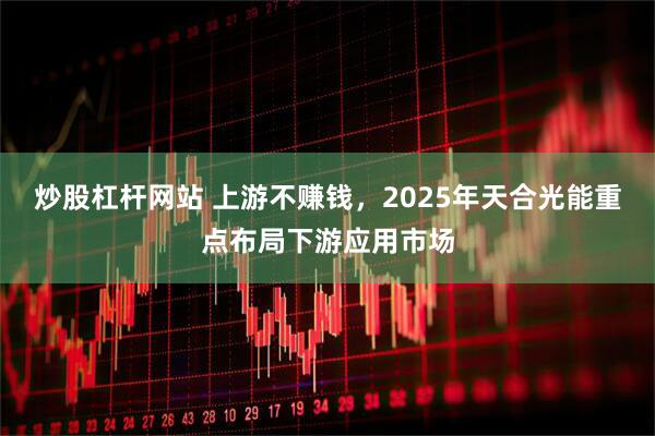 炒股杠杆网站 上游不赚钱，2025年天合光能重点布局下游应用市场