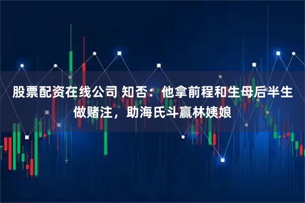 股票配资在线公司 知否：他拿前程和生母后半生做赌注，助海氏斗赢林姨娘